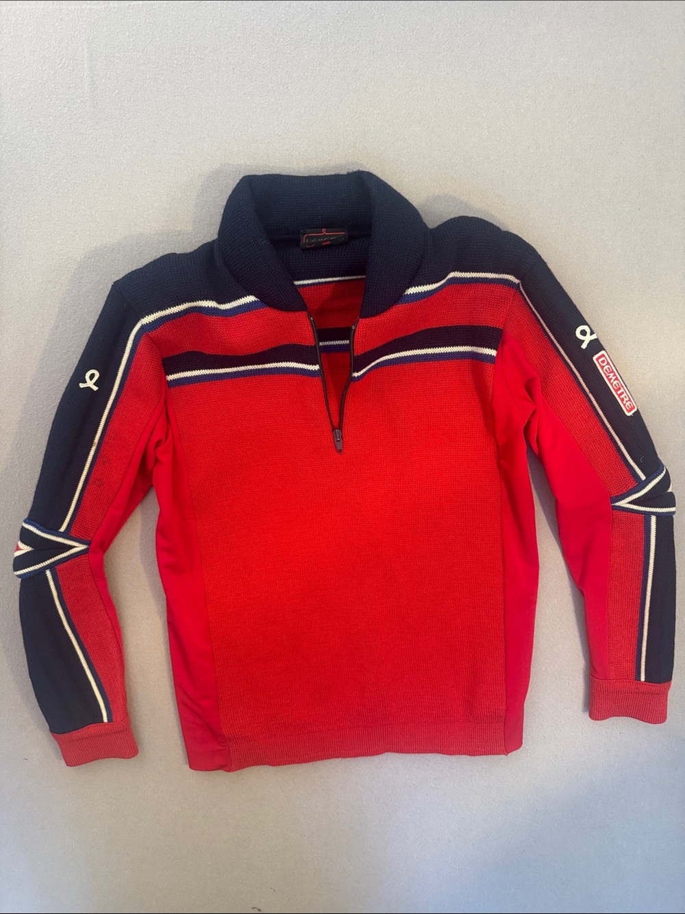 Vintage 1970-80’s LeMaitre Padded Wool Ski Sweater M Yellowjackets TV Wardrob
